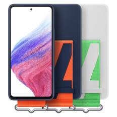 Prípadové puzdro s remeňom pre Galaxy A53 5g popruh silikónový kryt námorníctva