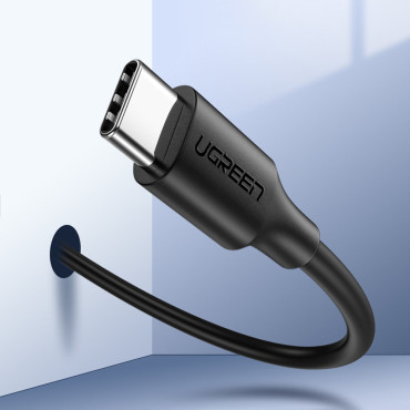 Kabeļu USB-C kabelis uzlādēšanai un datu pārsūtīšanai 3A 2m melns