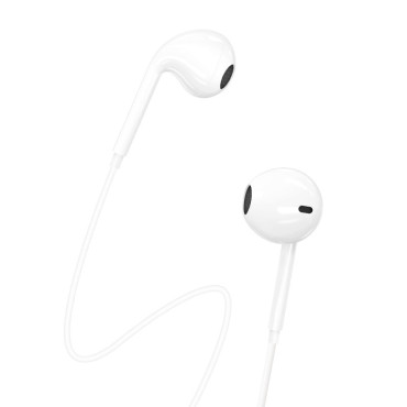 Cuffie in-ear x3c con un connettore USB-C su bianco