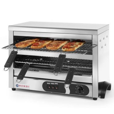 Kenyérpirító kenyérpirító kvarc szalamander GN1 / 1 időzítő 4500W 400V - Hendi 264331