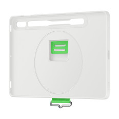 Caso para Galaxy Tab S8 com cinto e lugar para tampa de estilete branco