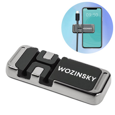 Magnetická samolepicí telefon rukojeť s černými kabely organizátor