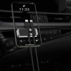 Alça de telefone auto-adesivo magnético com organizador de cabos pretos