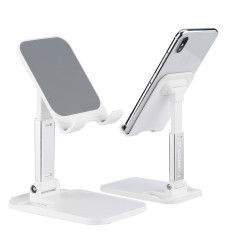Stand-vouwwinkel op tablet Tablet 4-8 '' op een wit bureau