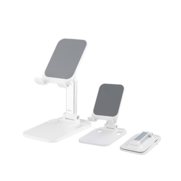 Stand-vouwwinkel op tablet Tablet 4-8 '' op een wit bureau