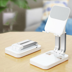 Folding Stativ for Tablet Telefon opp til 12,9 'Hvit