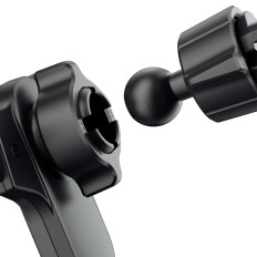 Gravitational Car Holder for en svart rutet telefon