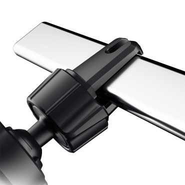 Gravitational Car Holder for en svart rutet telefon