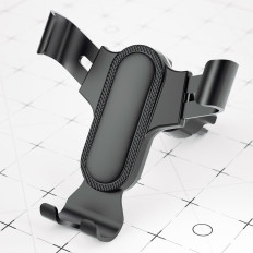 Gravitational Car Holder for en svart rutet telefon