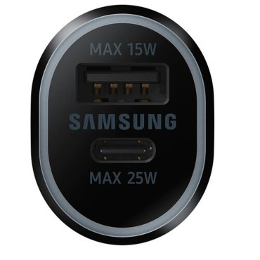 Auto lādētājs 2x USB 25W melnā vieglāka slota