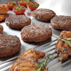 Plaque de cuisson grill Profi Line lisse-striée double pour un fonctionnement continu 3500W - Hendi 203163