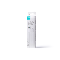 Fleksibel slitesterk USB-kabel - iPhone for lasting og dataoverføring 1M hvit