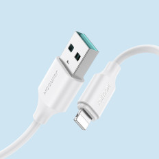 Cable USB duradero flexible - iPhone para carga y transmisión de datos 1m blanco