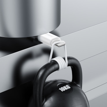 Fleksibilen trpežen USB kabel - iPhone za nakladanje in prenos podatkov 1m bela