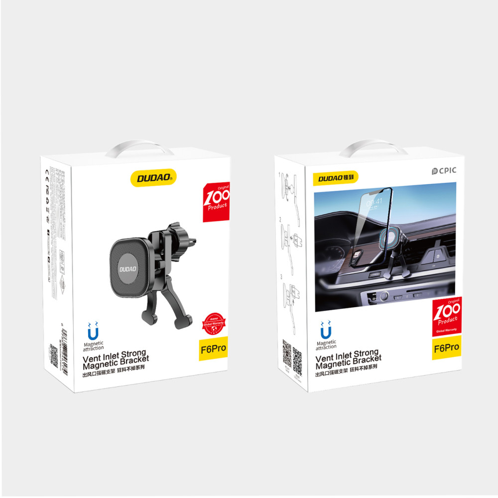 Magnētiskais auto turētājs F6PRO uz ventilācijas rūtainā rūtainā