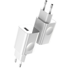 Tīkla lādētāja strāvas adapteris USB Quick Charge 3.0 White Cable