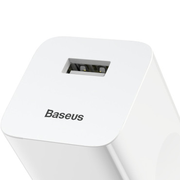 Tīkla lādētāja strāvas adapteris USB Quick Charge 3.0 White Cable