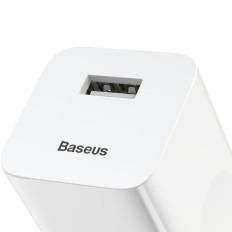 Tīkla lādētāja strāvas adapteris USB Quick Charge 3.0 White Cable