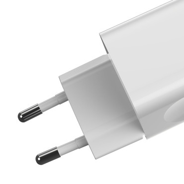 Tīkla lādētāja strāvas adapteris USB Quick Charge 3.0 White Cable