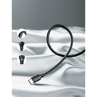 Kábel USB - USB-C 2A 0.5m Čierna