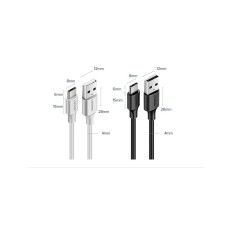 USB-kabelkabel - USB-C 2a 0.5m svart