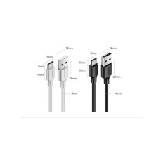 Kabelio USB kabelis - USB-C 3A 3M juoda