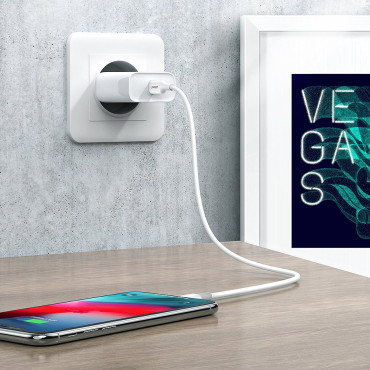 Kabelkabel für iPhone MFI USB-C - Blitz 20W 3A 1M weiß