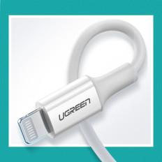 Cable de cable para iPhone MFI USB-C - Lightning 20W 3A 1M blanco