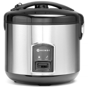 Dispositivo de potenciômetro elétrico para cozinhar arroz com uma função fumegante de 1.8L 700W - Hendi 240410 Dispositivo de potenciômetro elétrico para cozinhar arroz com uma função fumegante de 1.8L 700W - Hendi 240410
