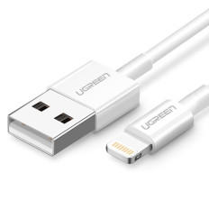 Kabelový drát pro iPhone USB - blesk mfi 1m 2,4a bílý