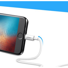 Cable de cable para iPhone USB - Lightning MFI 1M 2.4A blanco