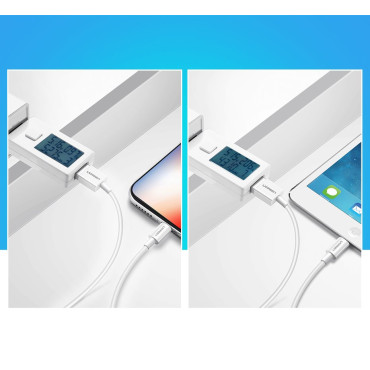 Cable de cable para iPhone USB - Lightning MFI 1M 2.4A blanco