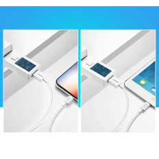 Cable de cable para iPhone USB - Lightning MFI 1M 2.4A blanco