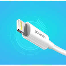 Cable de cable para iPhone USB - Lightning MFI 1M 2.4A blanco