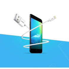 "IPhone USB" kabelių viela - žaibas PFI 1M 2.4A balta