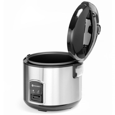Dispositivo de potenciômetro elétrico para cozinhar arroz com uma função fumegante de 1.8L 700W - Hendi 240410 Dispositivo de potenciômetro elétrico para cozinhar arroz com uma função fumegante de 1.8L 700W - Hendi 240410