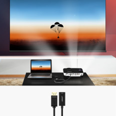 Adapter One-Way Adapter med DisplayPort (Man) på HDMI (Kvinna) 1080p 60Hz 12bit Svart