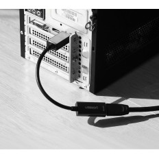 Adapter jednosmjerni adapter s DisplayPortom (muškim) na HDMI (ženski) 1080p 60Hz 12bit crni