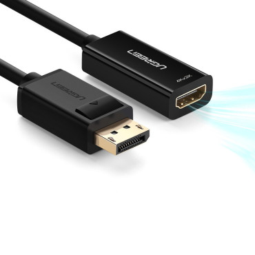 Adapter One-Way Adapter med DisplayPort (Man) på HDMI (Kvinna) 1080p 60Hz 12bit Svart