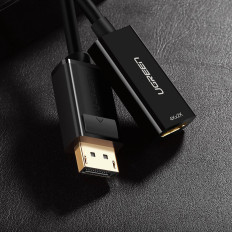 Adapter One-Way Adapter med DisplayPort (Man) på HDMI (Kvinna) 1080p 60Hz 12bit Svart