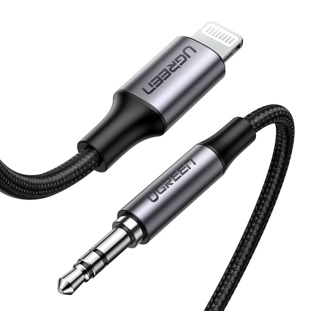 AUX avdio kabel za iPhone MFI strele - 3.5 mmmini Jack 1m Gray