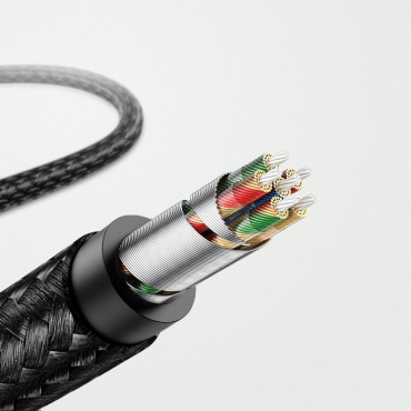 AUX-ljudkabel för iPhone MFI Lightning - 3,5 mmmini Jack 1m Grå