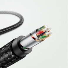 Cabo AUX AUDIO para iPhone MFI Relâmpago - 3,5 mmmini jack 1m cinza