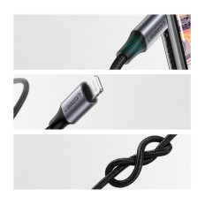 AUX-ljudkabel för iPhone MFI Lightning - 3,5 mmmini Jack 1m Grå