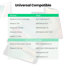 Aux Audio kabelis iPhone MFI zibens - 3,5 mmmini ligzda 1m pelēks