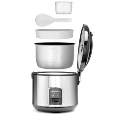 Elektrische Topfvorrichtung zum Kochen von Reis mit einer dampfenden Funktion von 1,8l 700W - Hendi 240410