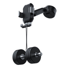 Autohouder voor telescopische telescopische zwaartekracht op de raamverdelingsbord zwart