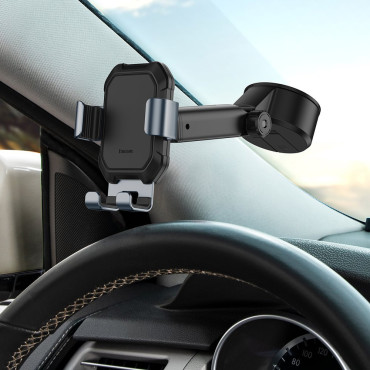 Porte-voiture pour la gravité télescopique télescopique sur la fenêtre de distribution de fenêtre Noir