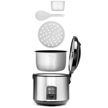 Elektrische potapparaat voor het koken van rijst met een stoomfunctie van 1.8L 700W - Hendi 240410 Elektrische potapparaat voor het koken van rijst met een stoomfunctie van 1.8L 700W - Hendi 240410