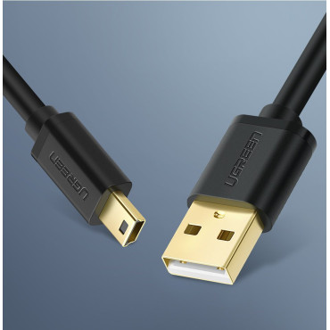 Kabeļu kabelis USB adapteris - miniusb 480 Mbps 2m melns